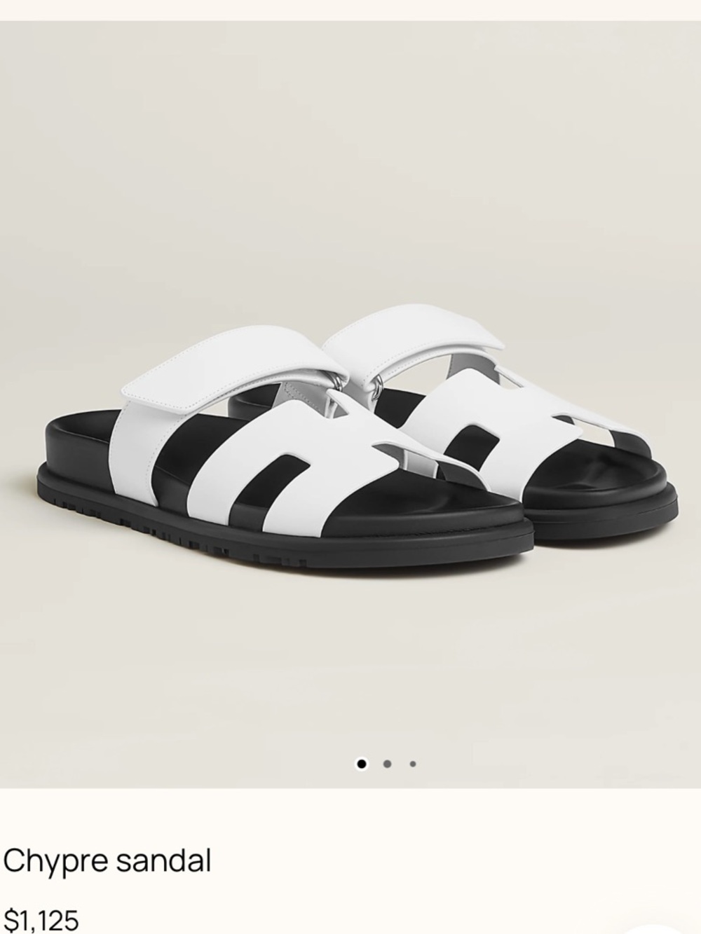 White and Black Slide Sandals